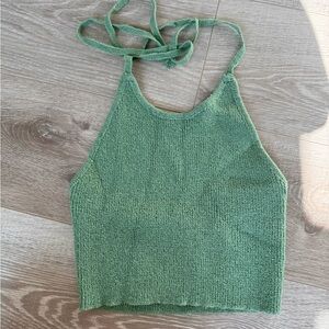 Knit Green Halter Top